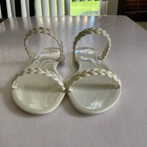 STUART WEITZMAN White Jelly Sandals Size 7 - Picture 1 of 6